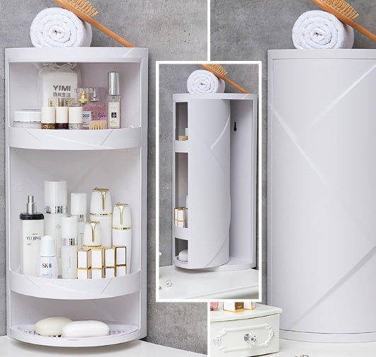 No-Drill Wall-Mounted Triangle Corner Shelf – Bathroom & Kitchen Storage Rack Organizer