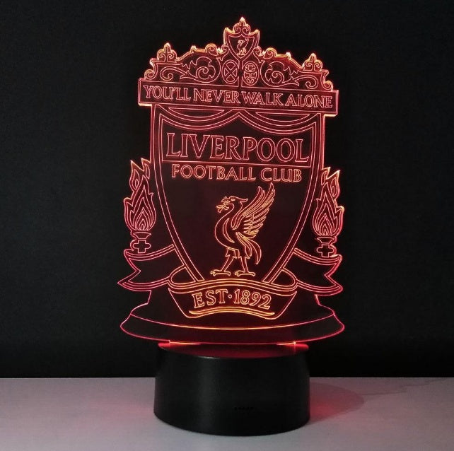 3D Liverpool FC LED Lamp Football Club Night Light for Bedroom Sports Decor