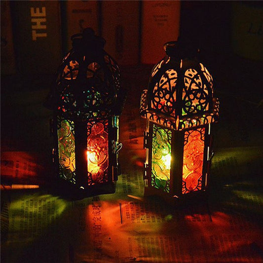 Wrought Iron Candle Holder Vintage Style Metal Candle Stand for Home Wedding Table Decor