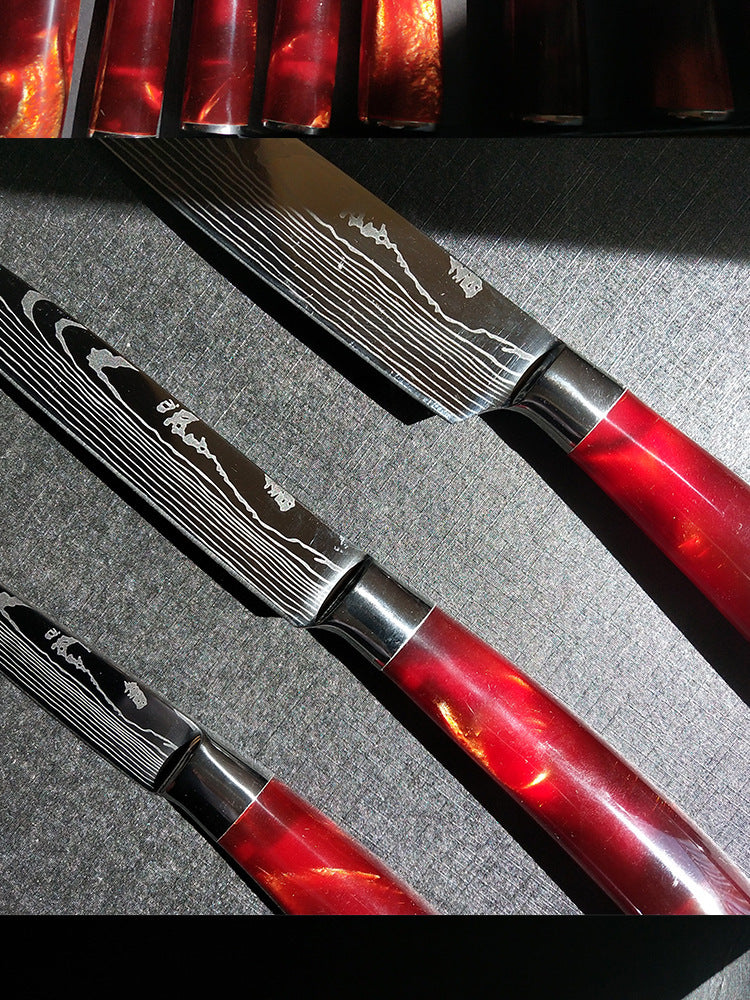 Western Style 8-Piece Chef Knife Set – Professional Kitchen Cooking Knife Suit
