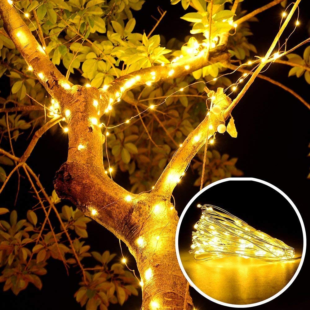 LED Christmas String Lights Battery USB Powered Copper Wire Fairy Lights 2m 5m 10m for Outdoor Wedding Party Decoration