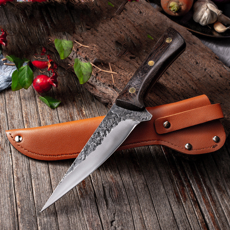 Hand Forged Boning Knife – Slaughter Skinning & Meat Cutting Butcher Knife