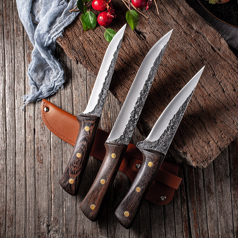 Hand Forged Boning Knife – Slaughter Skinning & Meat Cutting Butcher Knife