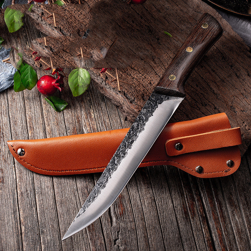Hand Forged Boning Knife – Slaughter Skinning & Meat Cutting Butcher Knife