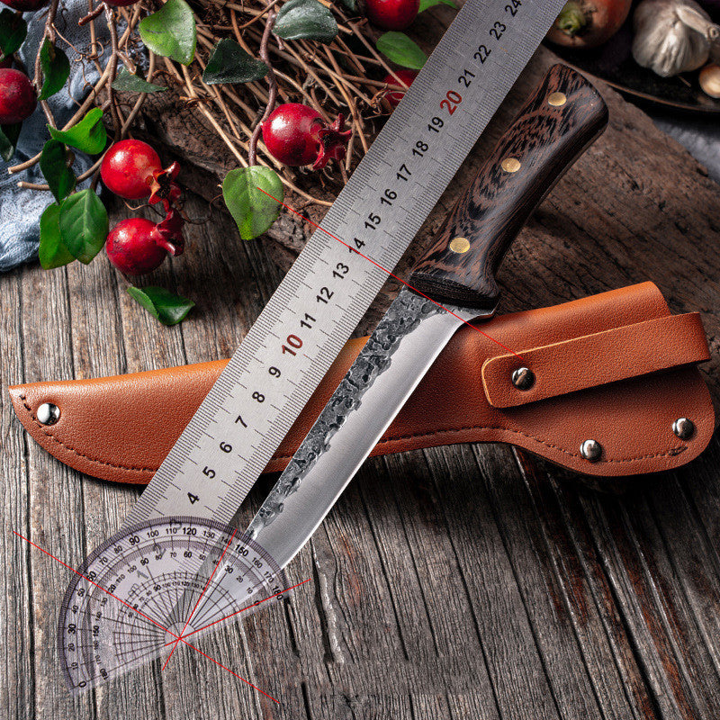 Hand Forged Boning Knife – Slaughter Skinning & Meat Cutting Butcher Knife