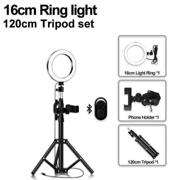 Floor-Standing Portable Tripod Fill Light Compatible with Apple Devices Adjustable Photography LED Light