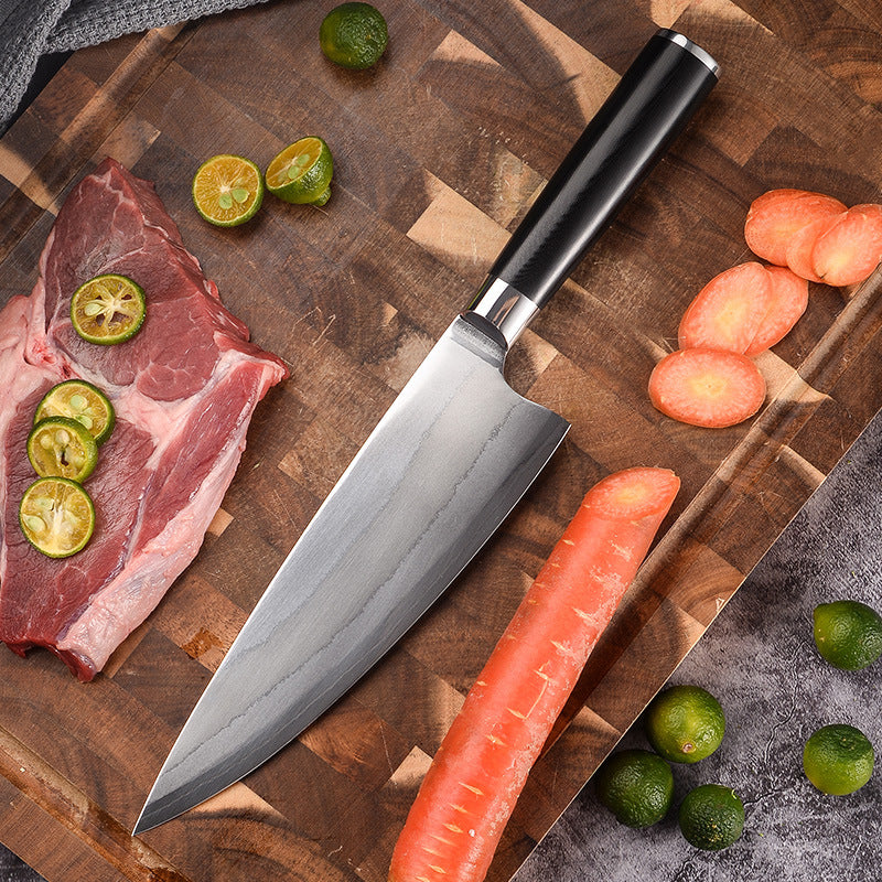 Damascus Steel Kitchen Knife Premium Sharp Chef Knife for Household Cooking and Food Preparation