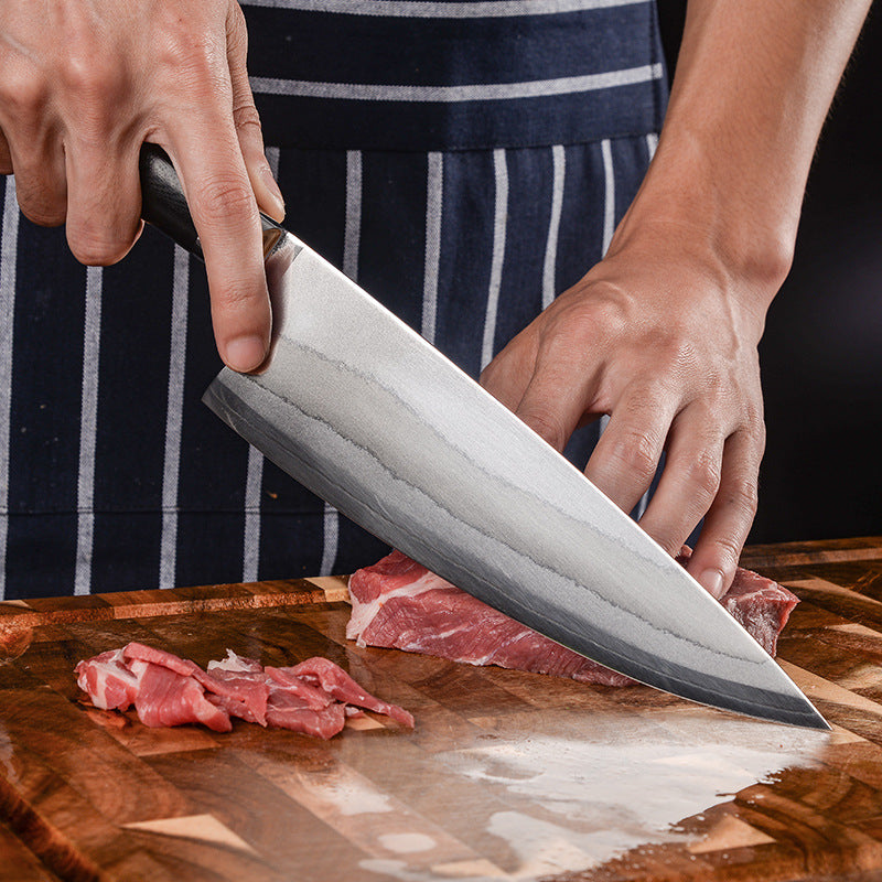 Damascus Steel Kitchen Knife Premium Sharp Chef Knife for Household Cooking and Food Preparation