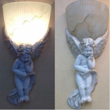 European Angel Wall Lamp Creative Retro LED Light Fixture for Living Room Bedroom Corridor Staircase Home Decor Lighting