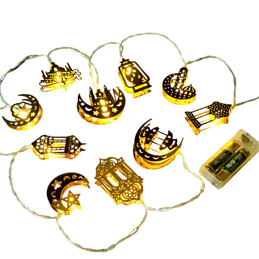 Ramadan Moon & Star LED Decoration Light – Islamic Festival Hanging Lantern for Home & Event Decor