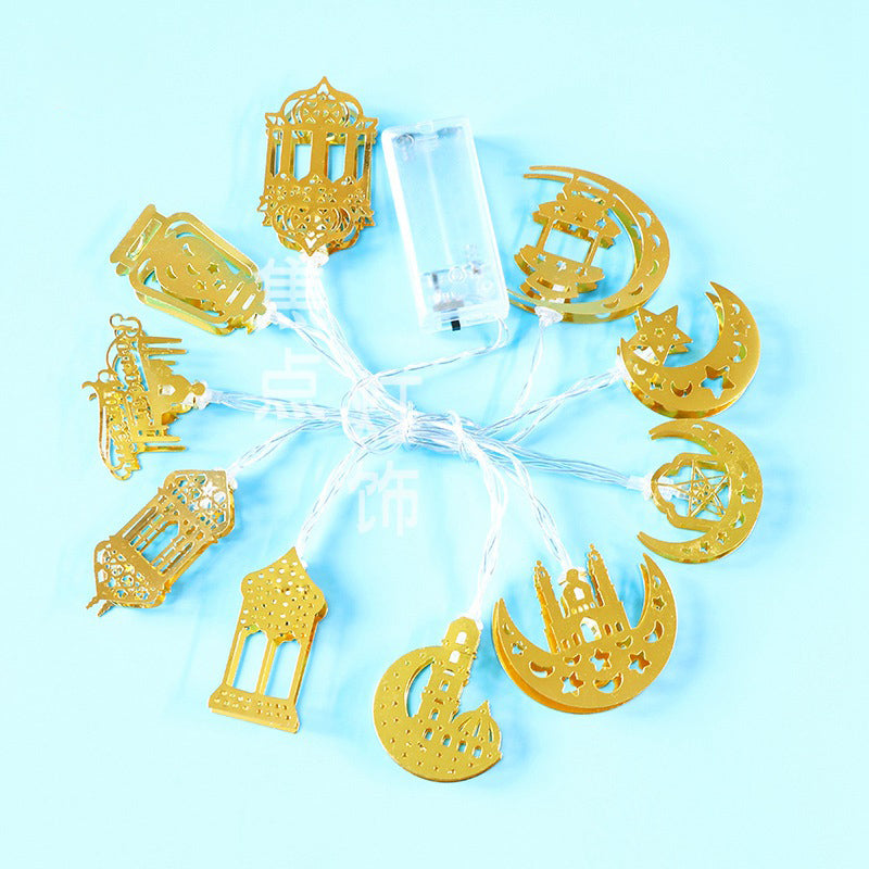 Ramadan Moon & Star LED Decoration Light – Islamic Festival Hanging Lantern for Home & Event Decor