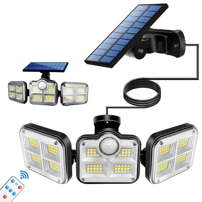 Split Solar Wall Light Outdoor Motion Sensor Human Body Induction Courtyard Waterproof Security Lamp