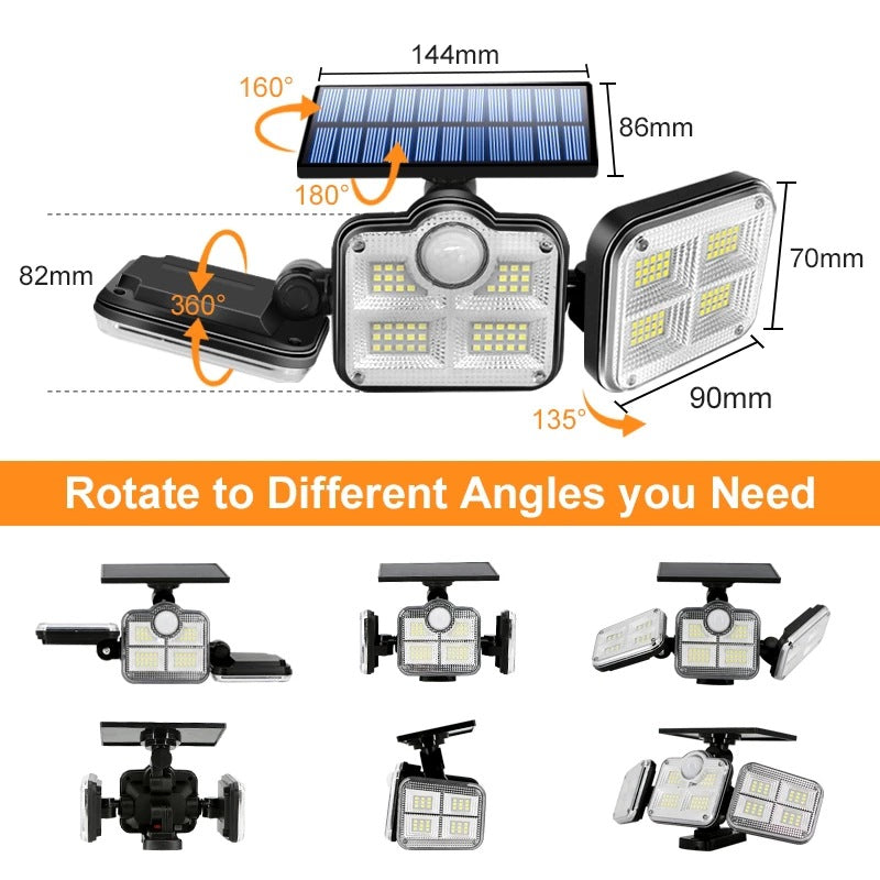 Split Solar Wall Light Outdoor Motion Sensor Human Body Induction Courtyard Waterproof Security Lamp