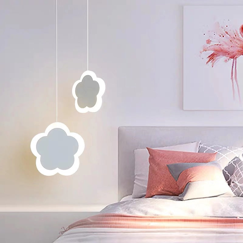 Heart-Shaped Butterfly Flower Chandelier – Children's Bedroom Ceiling Lamp