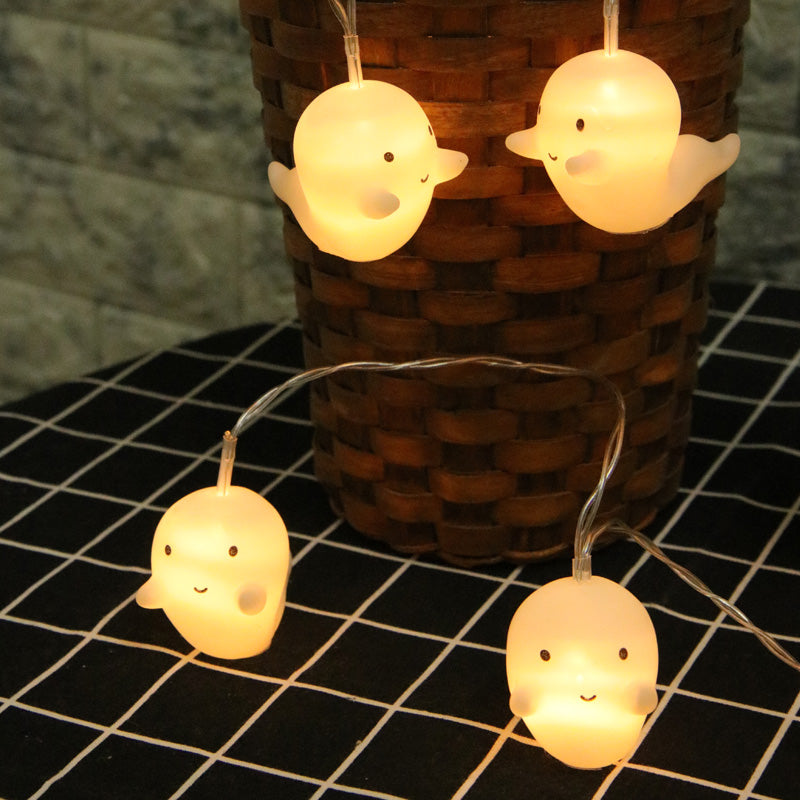 Pumpkin Ghost LED Lantern | Small Halloween & Decorative Light