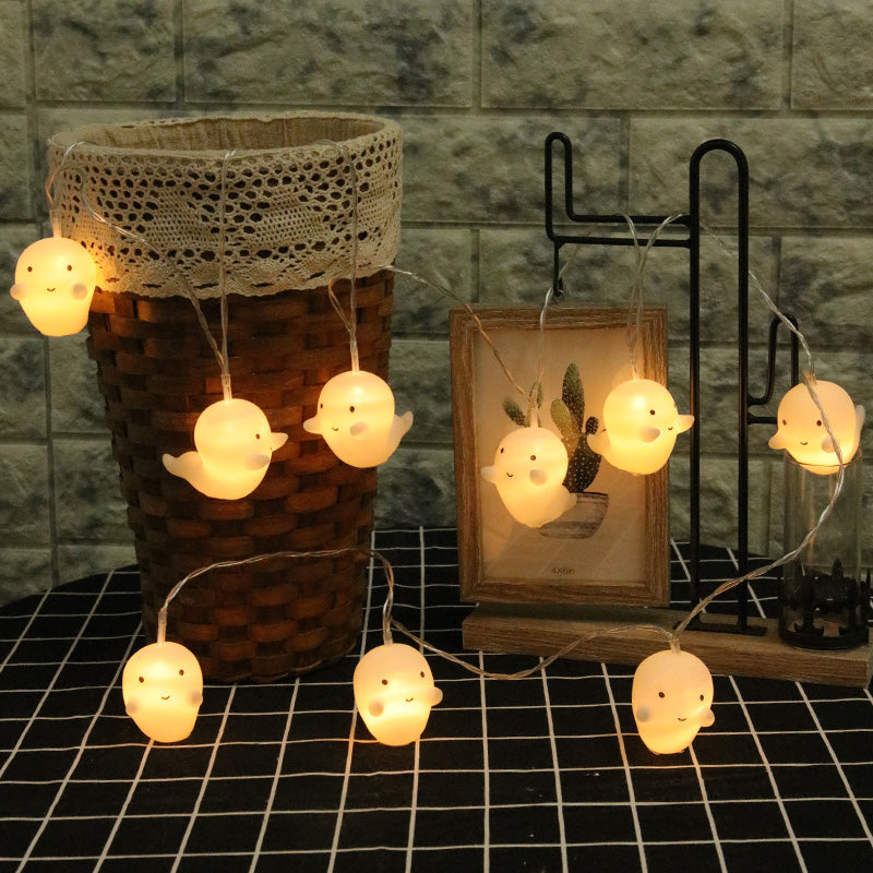 Pumpkin Ghost LED Lantern | Small Halloween & Decorative Light