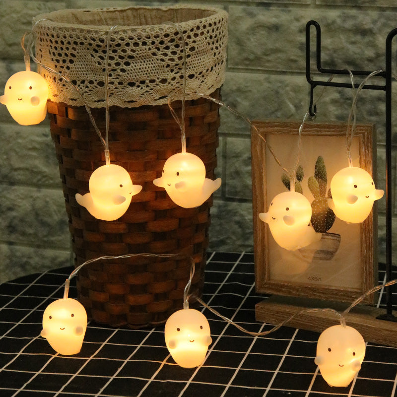 Pumpkin Ghost LED Lantern | Small Halloween & Decorative Light