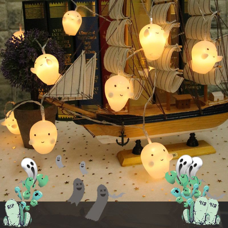 Pumpkin Ghost LED Lantern | Small Halloween & Decorative Light