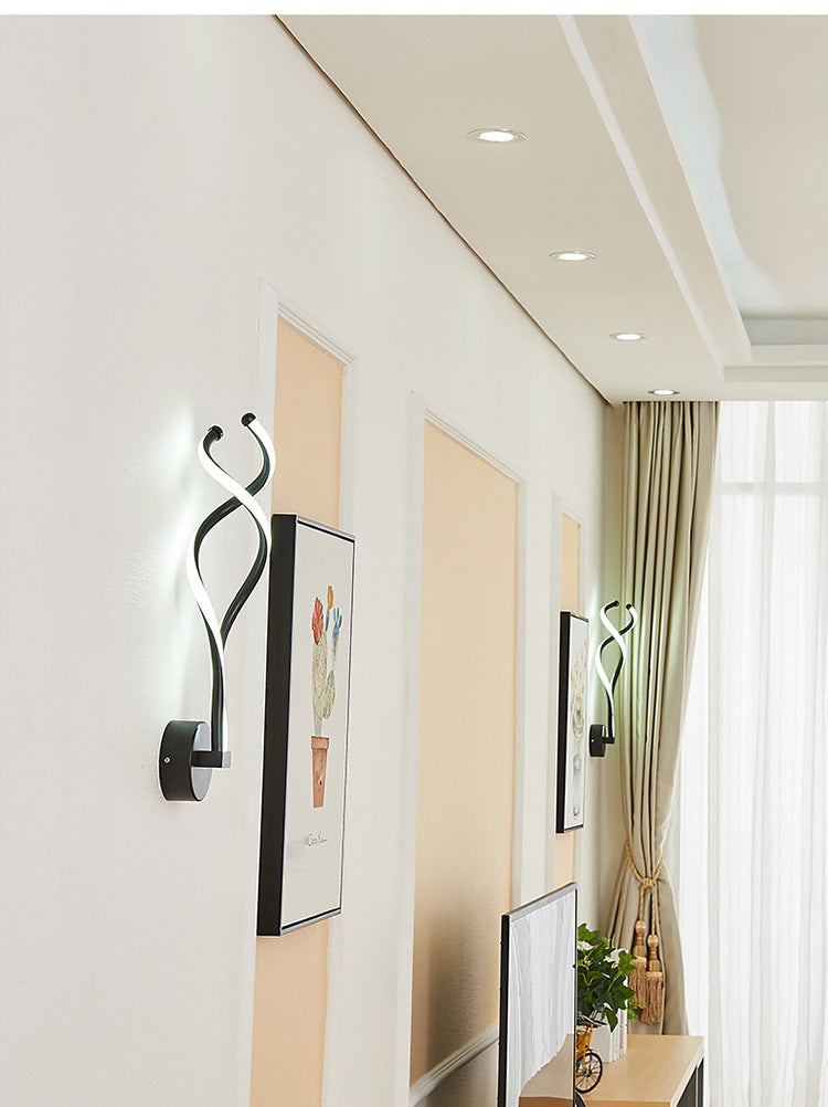 LED Musical Note Wall Lamp Creative Background Wall Light Bedroom Living Room Decorative Sconce