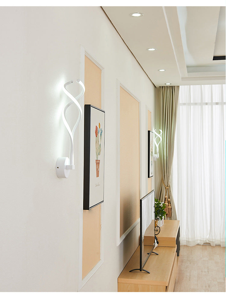 LED Musical Note Wall Lamp Creative Background Wall Light Bedroom Living Room Decorative Sconce