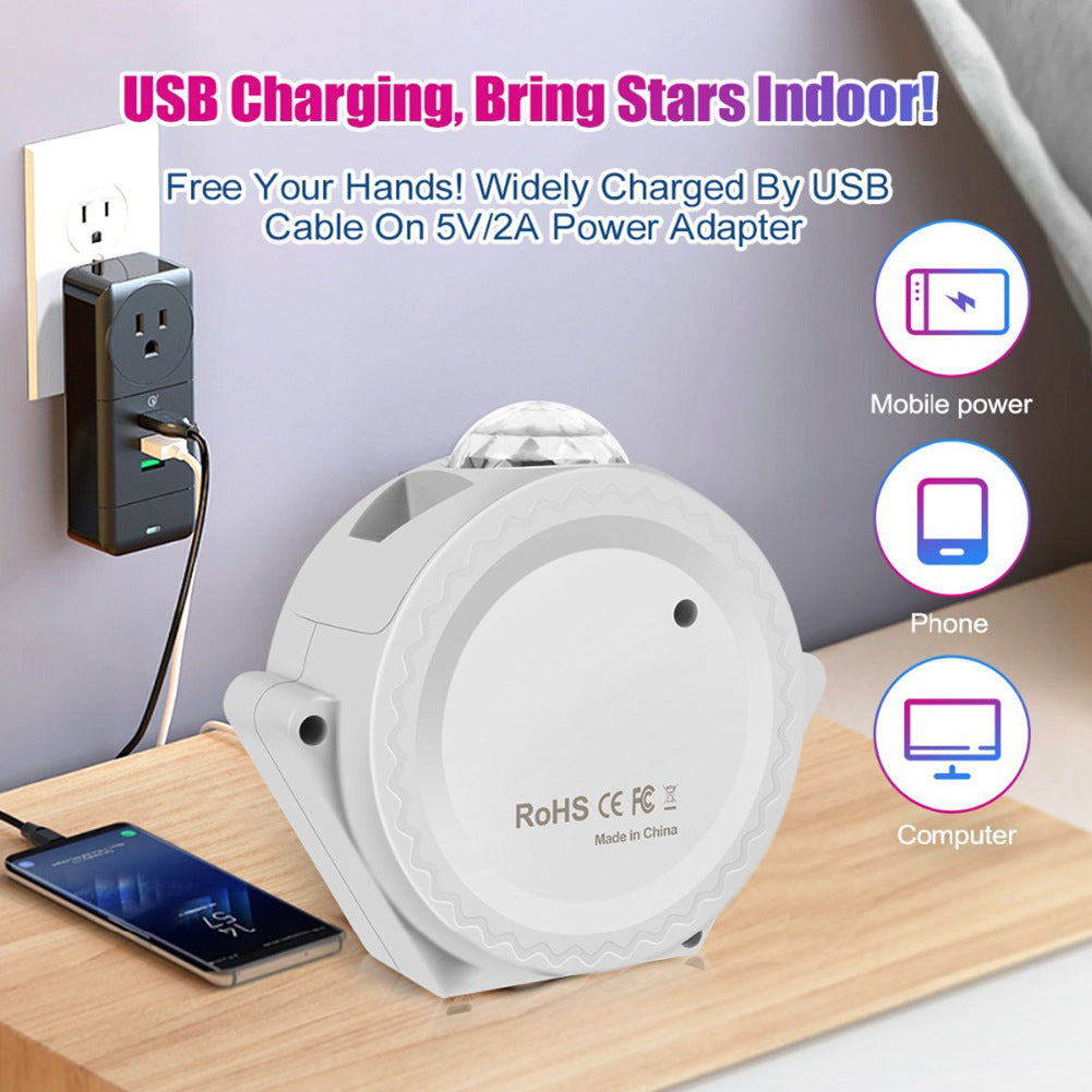 Starry Sky LED Night Light – Cute Moon Bedroom Bedside Sleeping Lamp