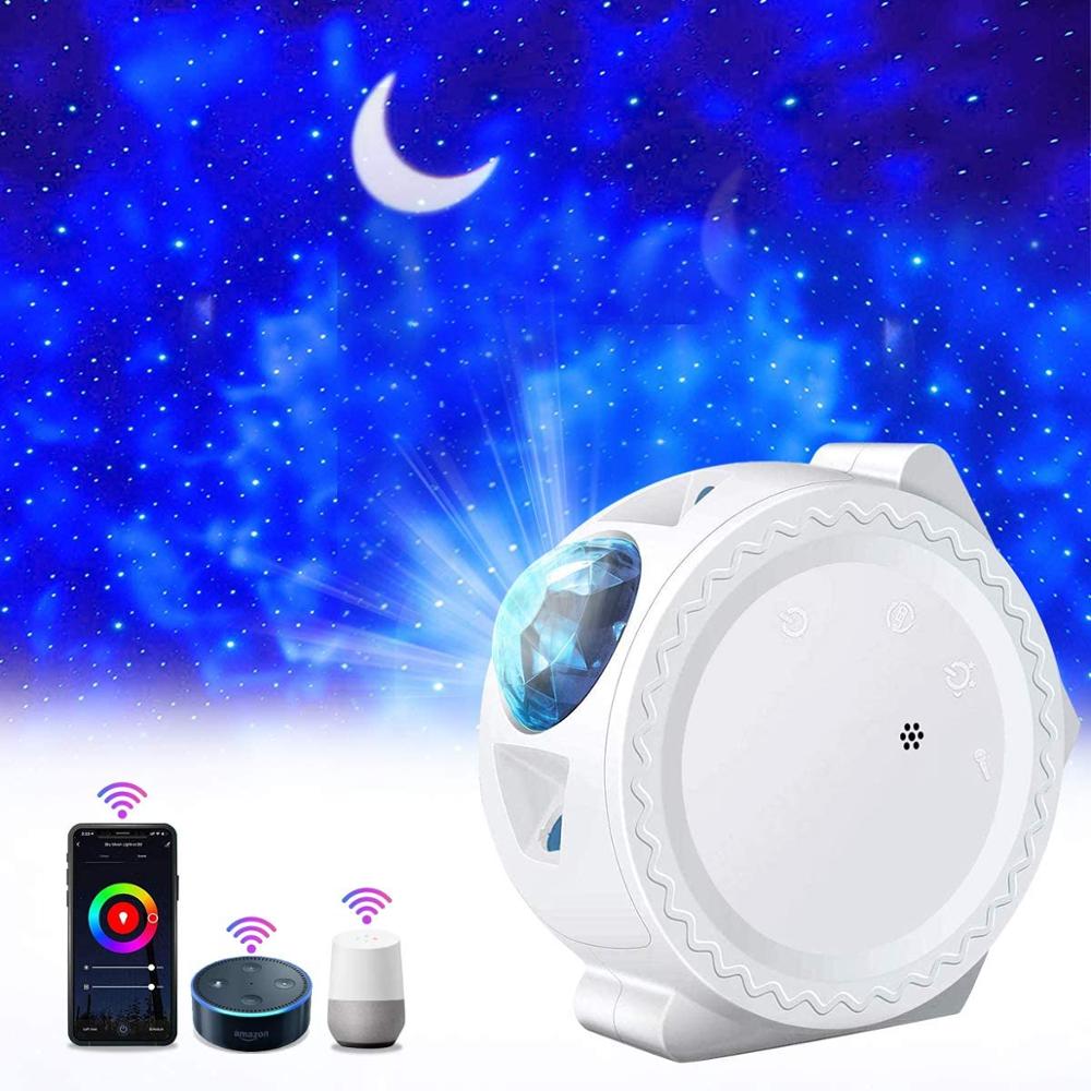 Starry Sky LED Night Light – Cute Moon Bedroom Bedside Sleeping Lamp