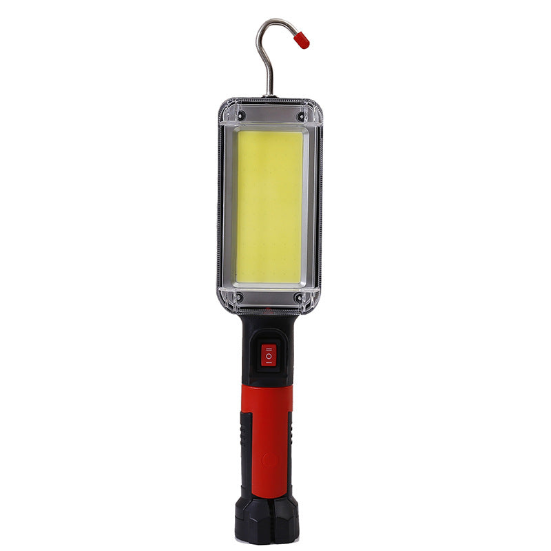 Portable Rechargeable COB Flashlight with Magnet Hook USB 18650 Camping Lamp Work Light