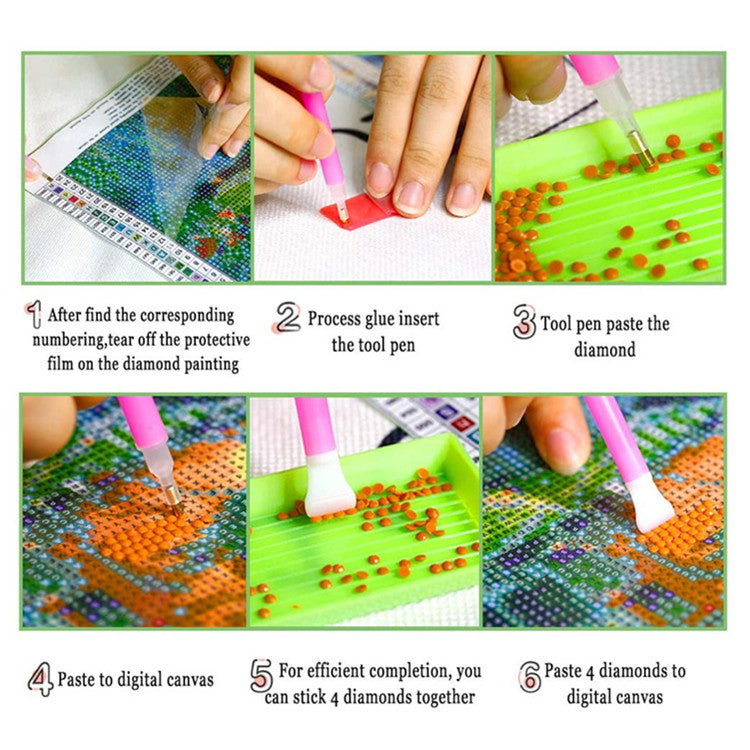 DIY 5D Full Drill Diamond Painting Cross Stitch Sticker Art Kit Home Wall Decor Craft Set