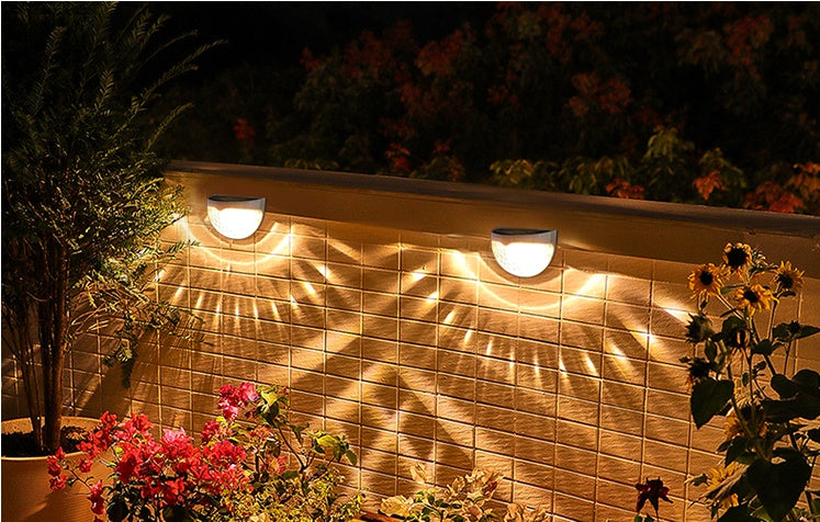 LED Solar Outdoor Garden Stair Light Shadow Wall Lamp Waterproof Solar Decorative Light for Yard Pathway and Courtyard
