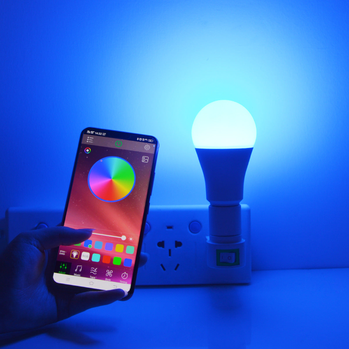 LED Smart Bluetooth Bulb Light Mobile App Dimmable Color Changing Music Sync Group Control Lamp