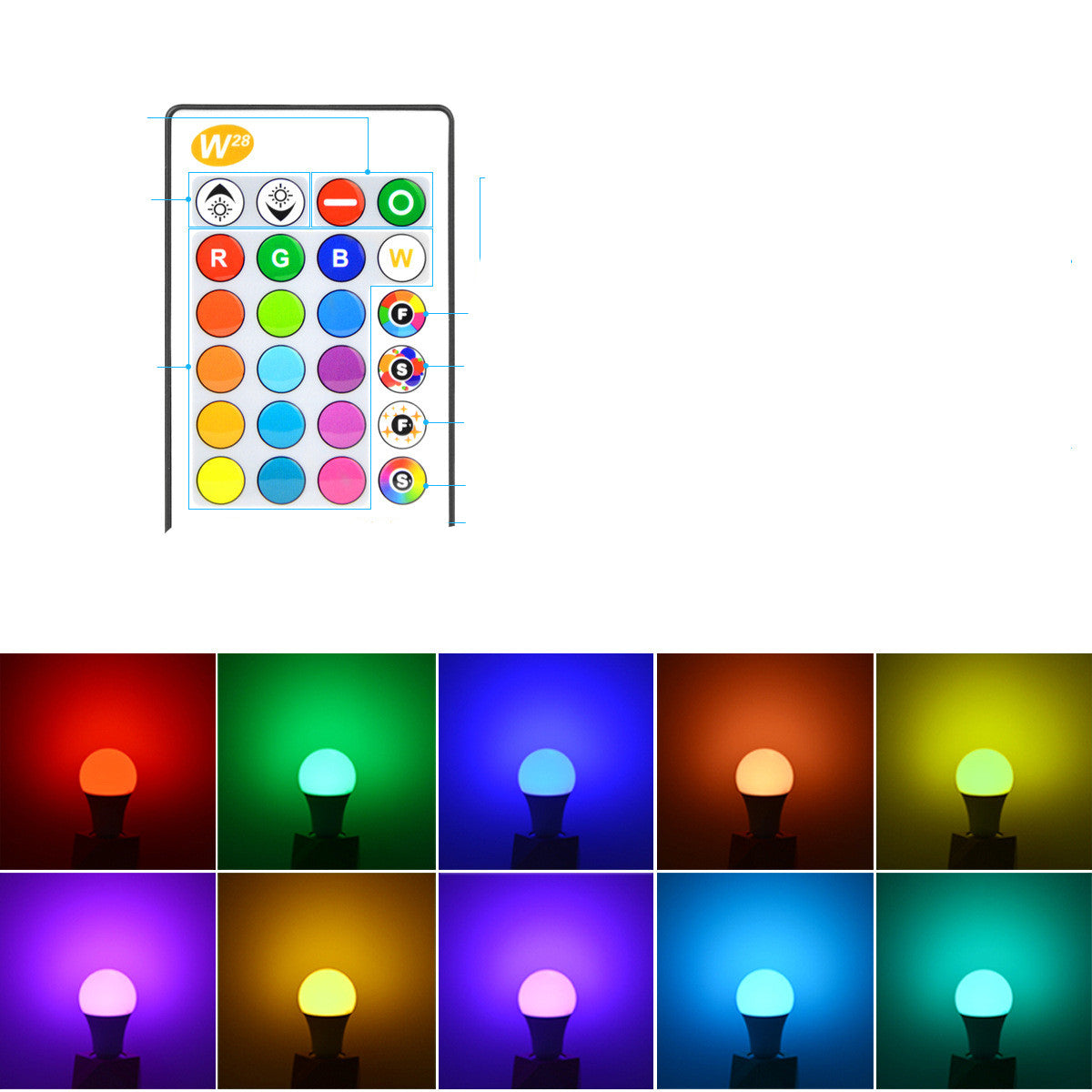 LED Smart Bluetooth Bulb Light Mobile App Dimmable Color Changing Music Sync Group Control Lamp
