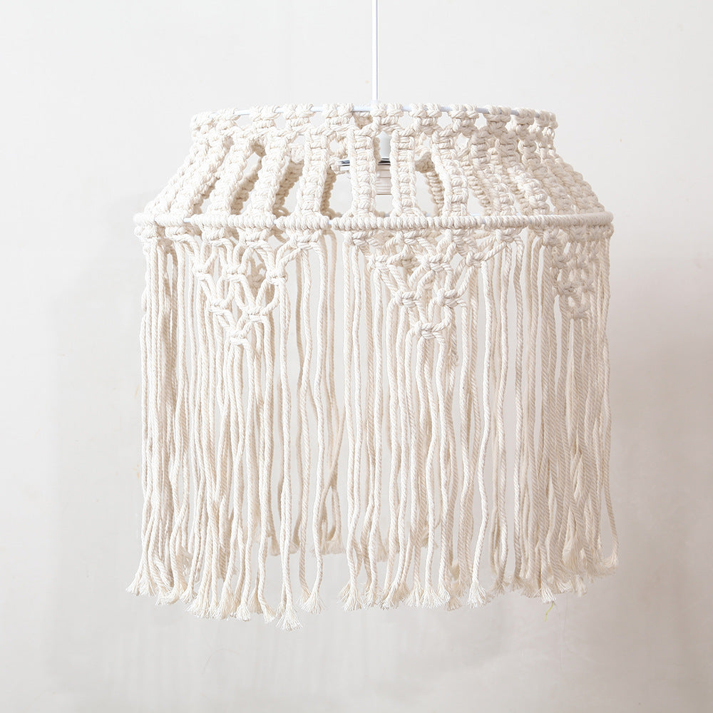 Nordic Bohemian Woven Lampshade – Creative Soft Decorative Lantern for Home & Hotel
