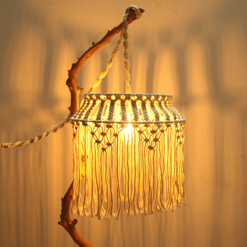 Nordic Bohemian Woven Lampshade – Creative Soft Decorative Lantern for Home & Hotel