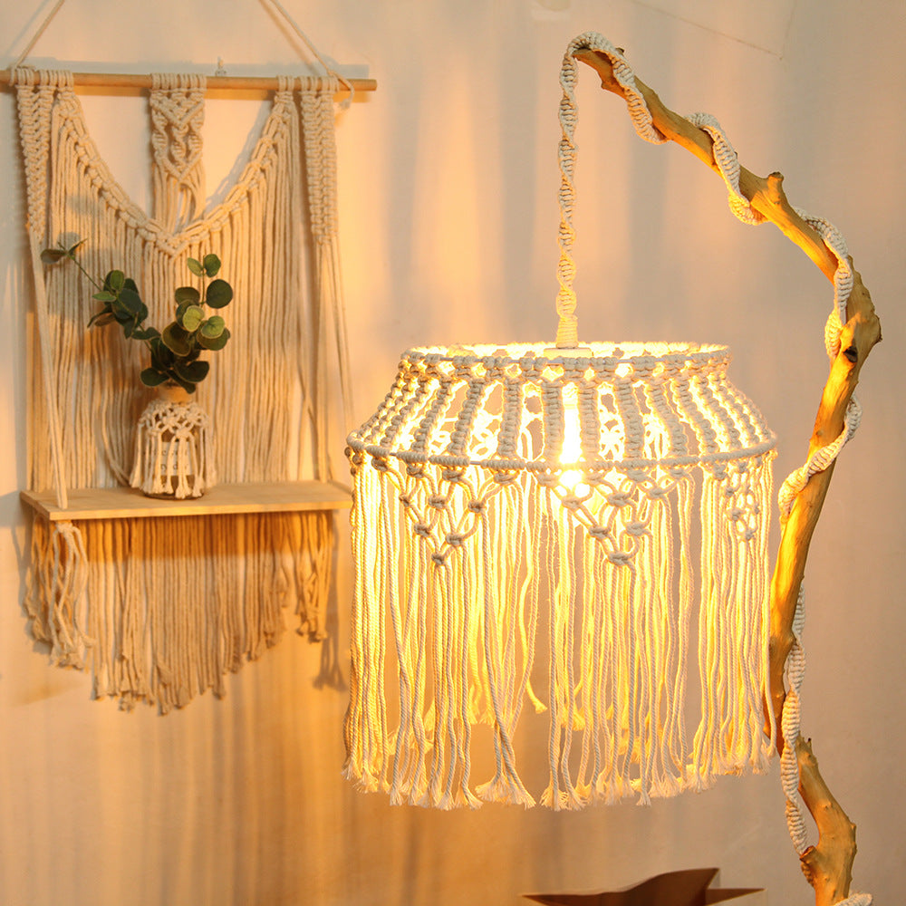 Nordic Bohemian Woven Lampshade – Creative Soft Decorative Lantern for Home & Hotel