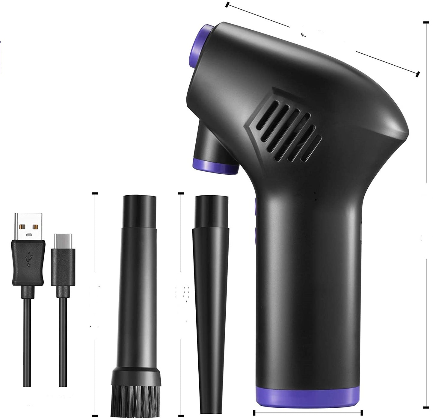 Cordless Air Duster Electric Compressed Air Blower for Computer Keyboard Camera and Small Appliance Cleaning Rechargeable Portable Cleaner