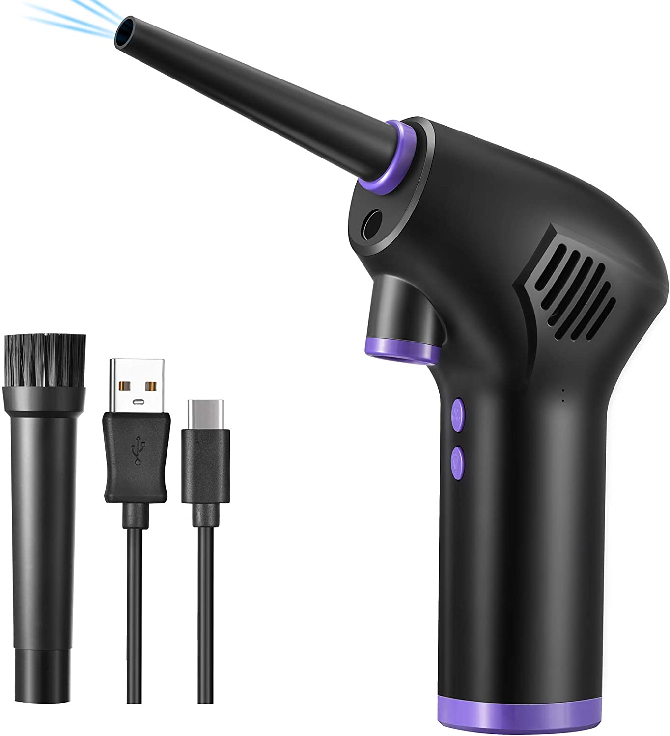 Cordless Air Duster Electric Compressed Air Blower for Computer Keyboard Camera and Small Appliance Cleaning Rechargeable Portable Cleaner