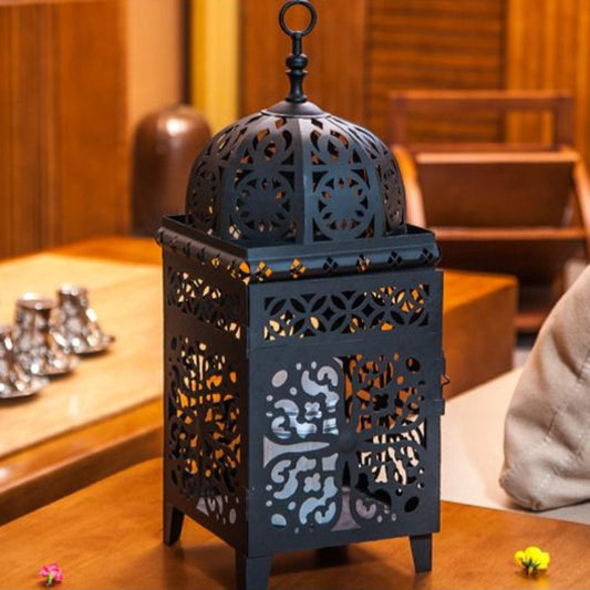 Moroccan Style Metal Hanging Lantern Candlestick Wedding Decor Vintage Candle Holder Home Decoration