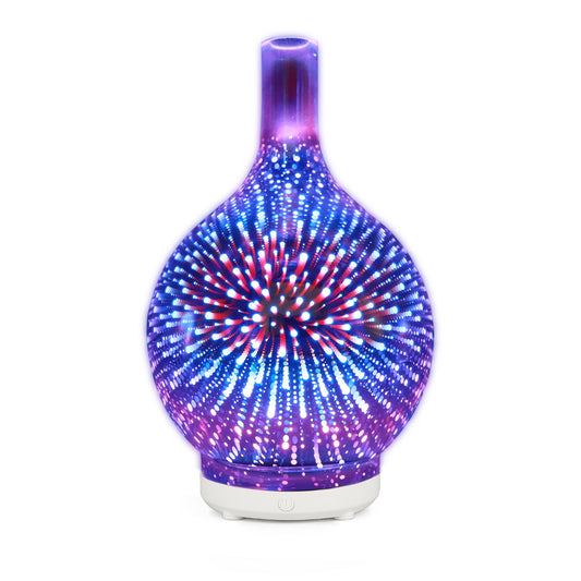 5V Glass Colorful Vase Humidifier Decorative Aroma Air Diffuser for Home Bedroom Office