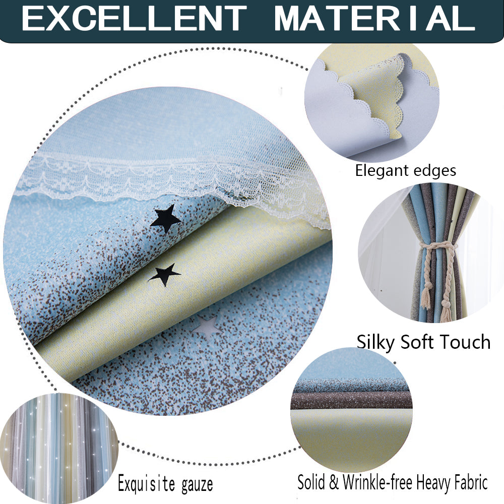 Easy Install Bedroom Curtains – Modern Blackout Window Drapes for Privacy & Home Decor