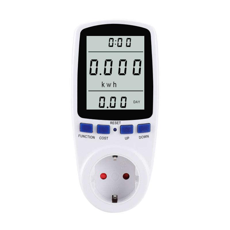 Digital LCD Power Meter Wattmeter Socket Energy Monitor 220V AC KWh Voltage Usage Analyzer with EU US UK AU BR Plug Options