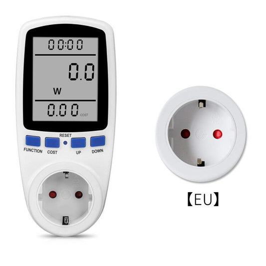 Digital LCD Power Meter Wattmeter Socket Energy Monitor 220V AC KWh Voltage Usage Analyzer with EU US UK AU BR Plug Options