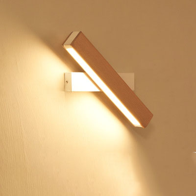 Wooden LED Wall Lamp Modern Adjustable Lighting for Living Room Bar Restaurant Porch Corridor Home Decor
