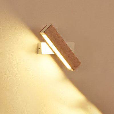 Wooden LED Wall Lamp Modern Adjustable Lighting for Living Room Bar Restaurant Porch Corridor Home Decor
