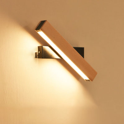 Wooden LED Wall Lamp Modern Adjustable Lighting for Living Room Bar Restaurant Porch Corridor Home Decor