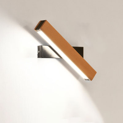 Wooden LED Wall Lamp Modern Adjustable Lighting for Living Room Bar Restaurant Porch Corridor Home Decor