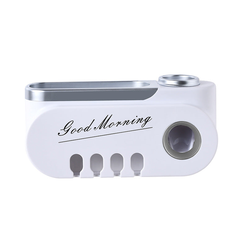 Multi-function Wall-Mounted Smart Disinfection Toothbrush Holder Bathroom Toothbrush Holder Toothpaste Squeezer Storage Set