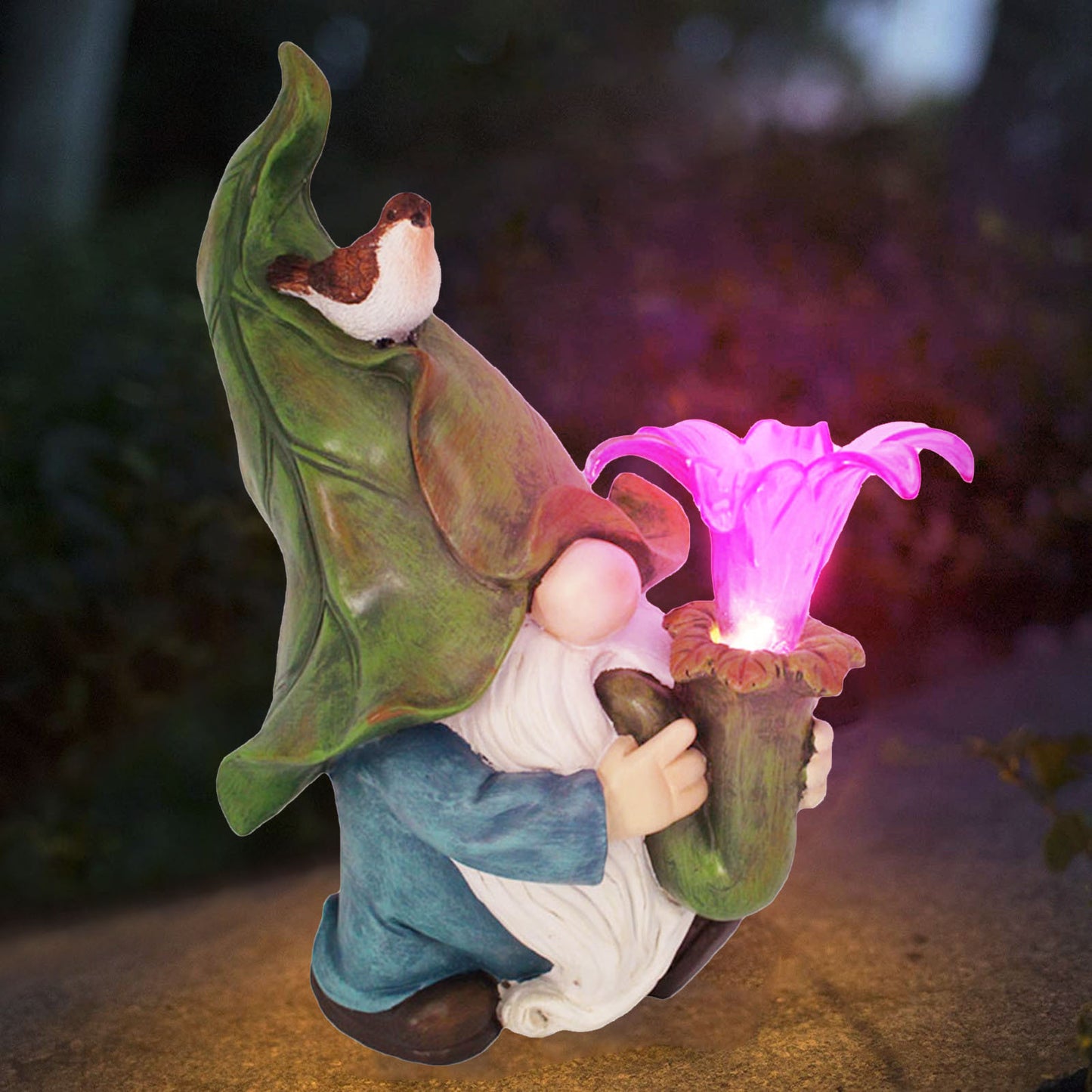 Solar Elf Statue Outdoor Garden Light American Style Luminous Decorative Yard Sculpture Lamp