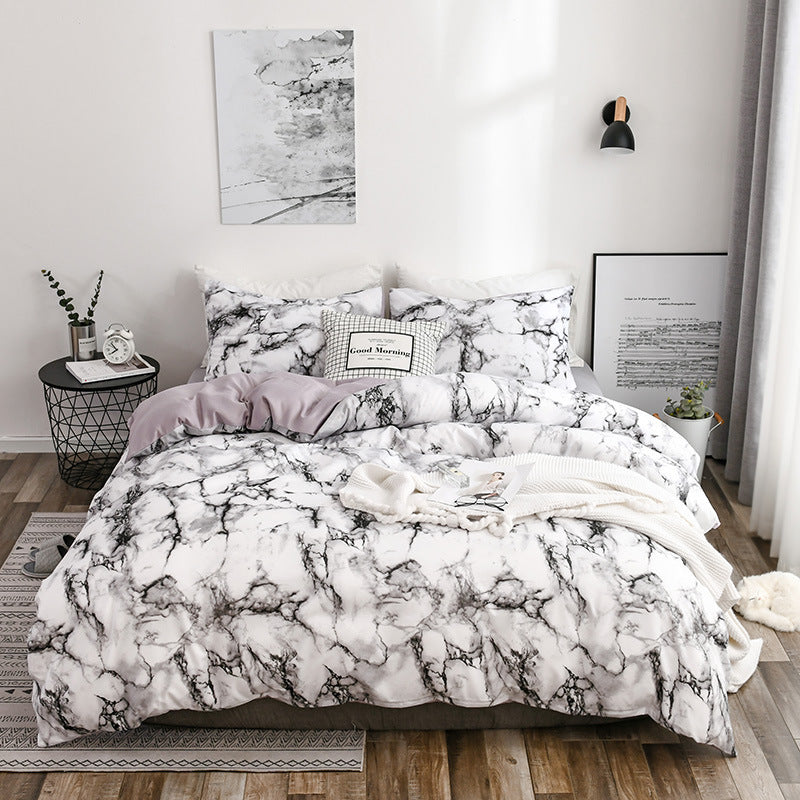 3-Piece Bedding Set Duvet Cover Quilt Bed Sheets Pillowcases Soft Bedroom Comforter Set