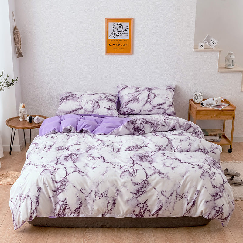3-Piece Bedding Set Duvet Cover Quilt Bed Sheets Pillowcases Soft Bedroom Comforter Set