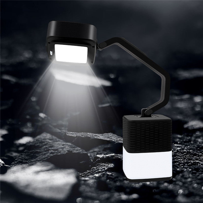 Portable Multi-Purpose Rechargeable Camping Lamp with Audio Bluetooth Speaker Outdoor LED Light